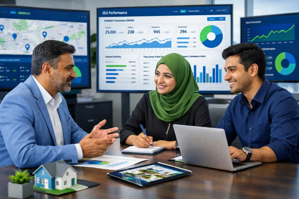 contact Nexfin Services for real estate SEO guidance in Pakistan