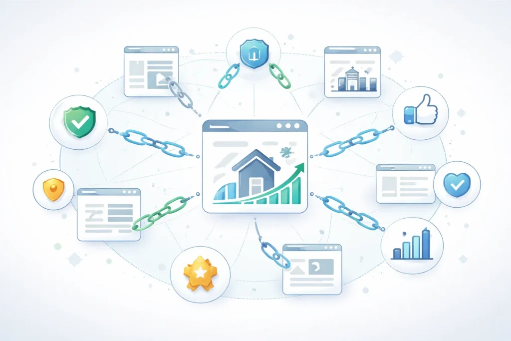 Off-page SEO and backlink strategy for real estate brands