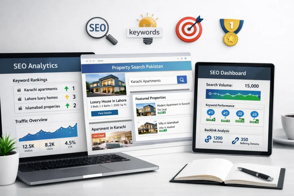 Property SEO services Pakistan for real estate websites