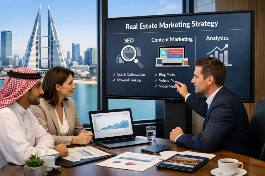 Digital marketing and SEO services for real estate companies in Bahrain