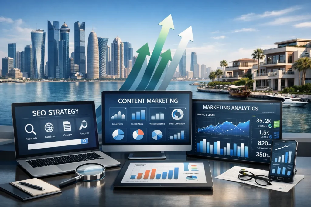 Digital marketing and SEO services for Qatar real estate businesses