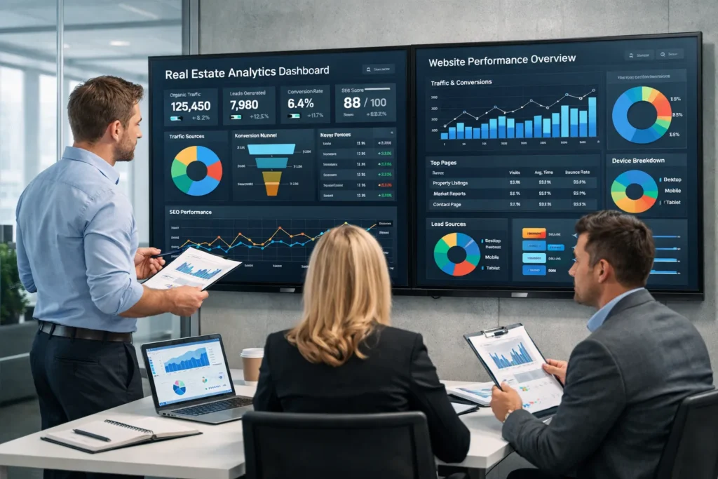 SEO analytics and performance tracking for real estate marketing