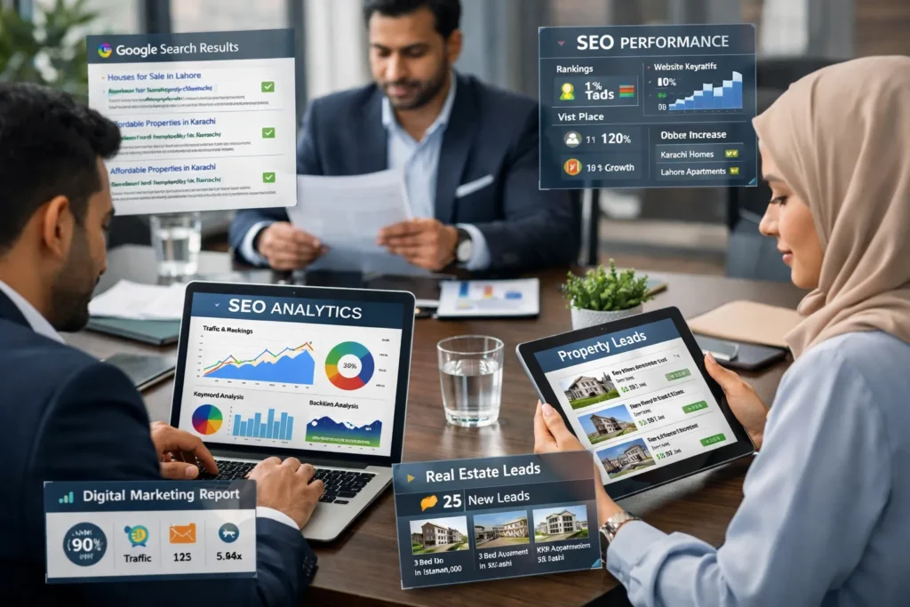 SEO for real estate agents in Pakistan to generate leads