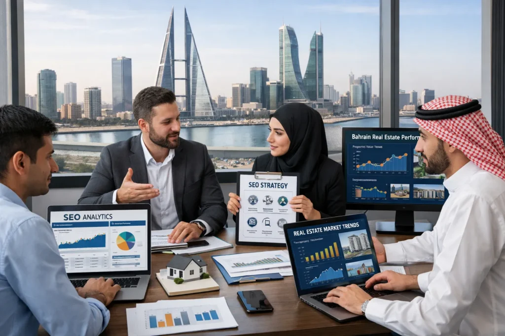 Professional SEO services for real estate agencies and companies in Bahrain