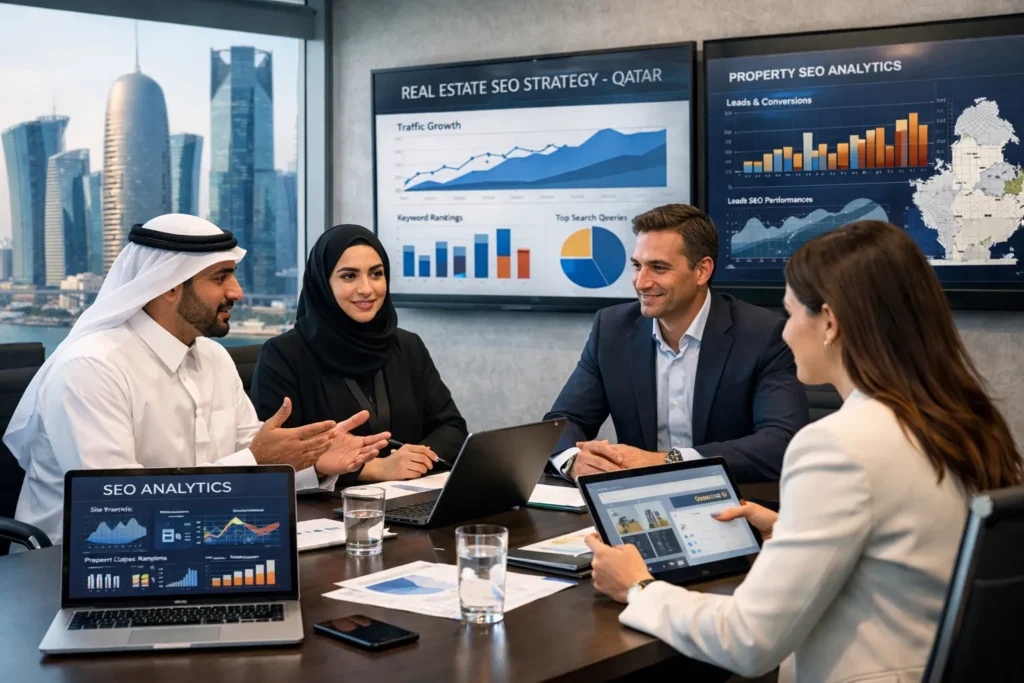 Professional SEO services for real estate agencies and companies in Qatar